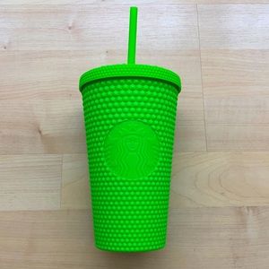 Starbucks Neon Green Studded Cup